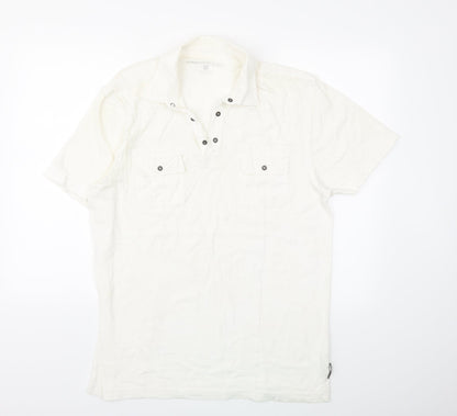 Paper Denim & Cloth Mens White    Polo Size M