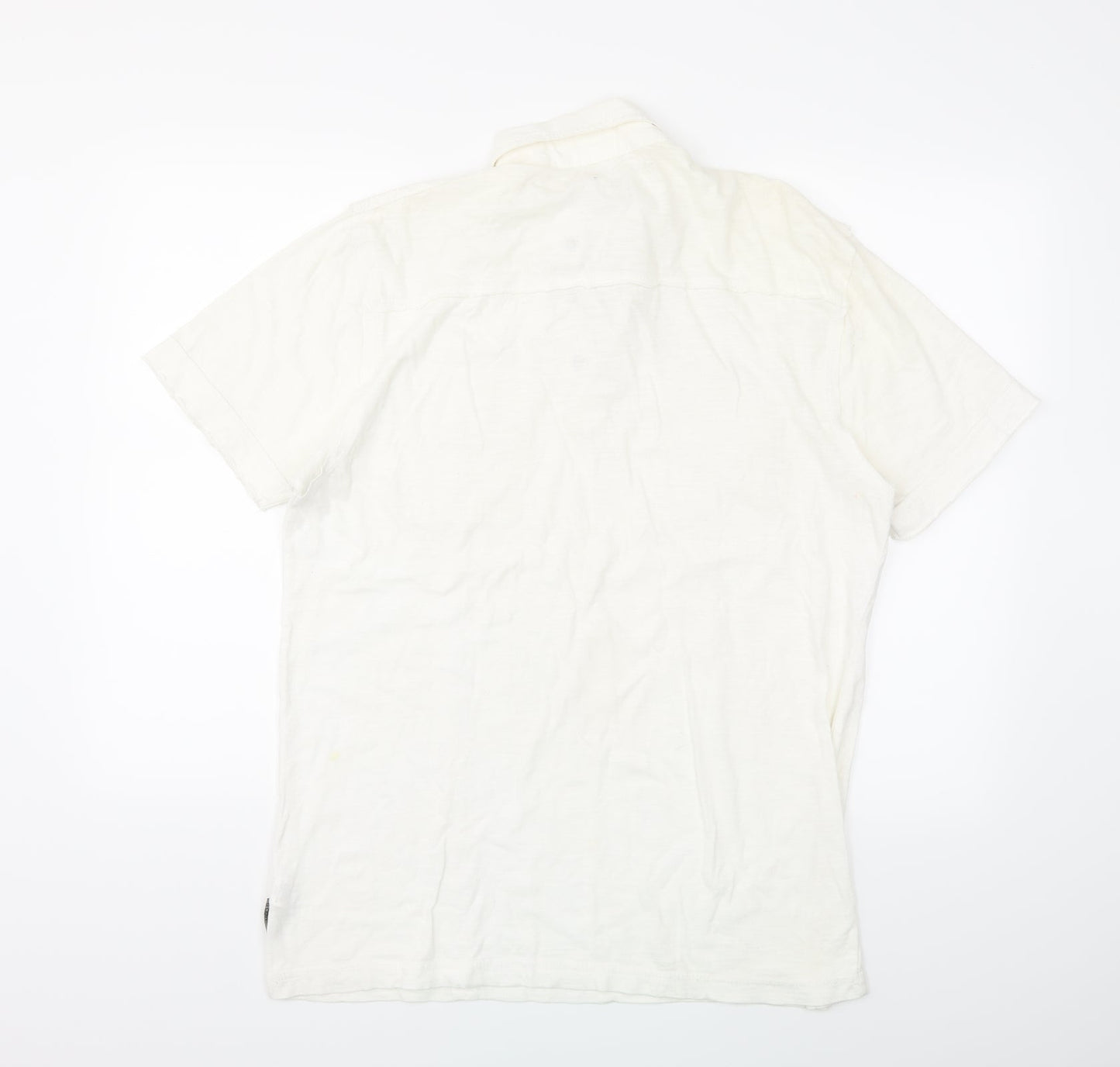 Paper Denim & Cloth Mens White    Polo Size M