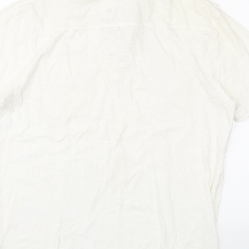 Paper Denim & Cloth Mens White    Polo Size M