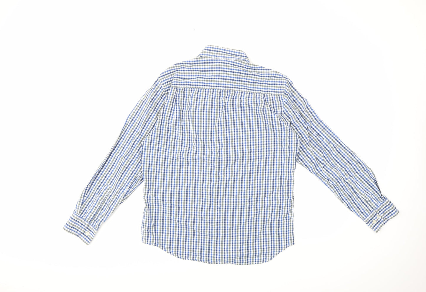 Mens UK Size S Marks and Spencer Blue  Button-Up Long Sleeve Casual Shirt