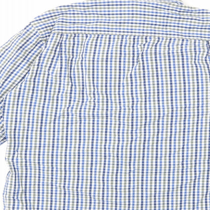 Mens UK Size S Marks and Spencer Blue  Button-Up Long Sleeve Casual Shirt
