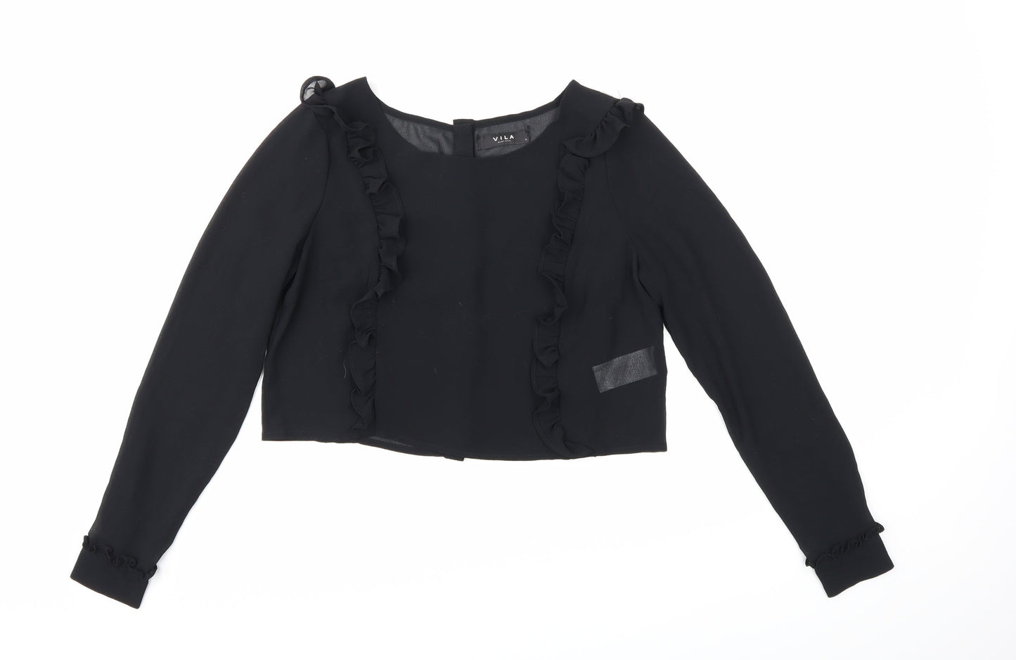 Womens UK Size 8 VILA Black Basic Blouse