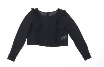 Womens UK Size 8 VILA Black Basic Blouse