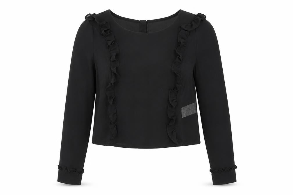 Womens UK Size 8 VILA Black Basic Blouse