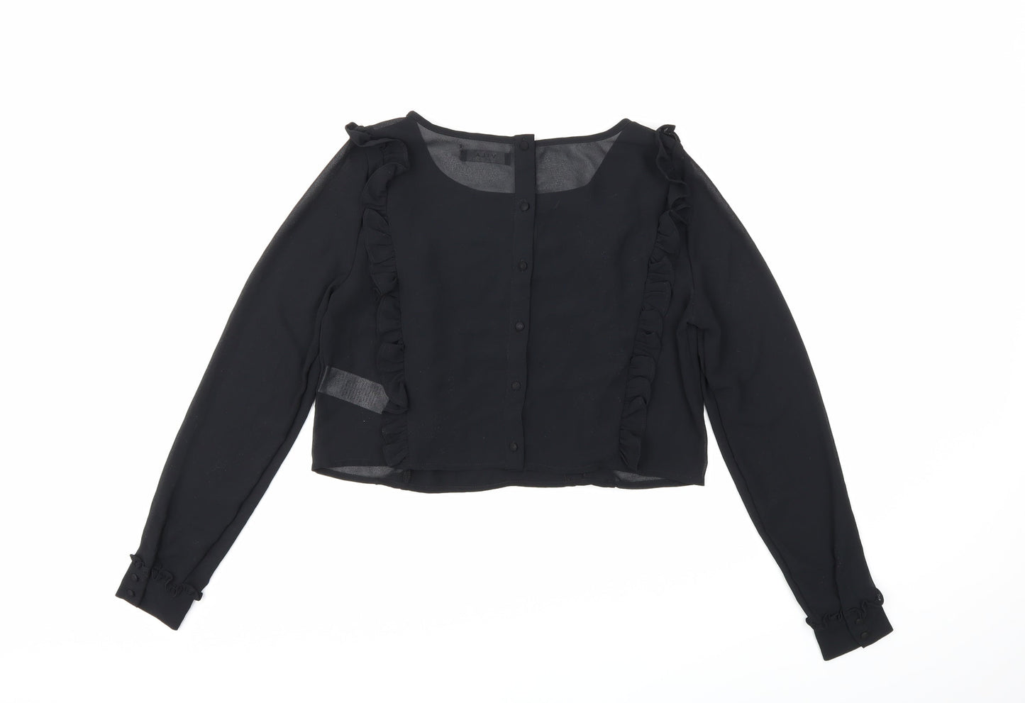 Womens UK Size 8 VILA Black Basic Blouse