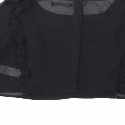 Womens UK Size 8 VILA Black Basic Blouse
