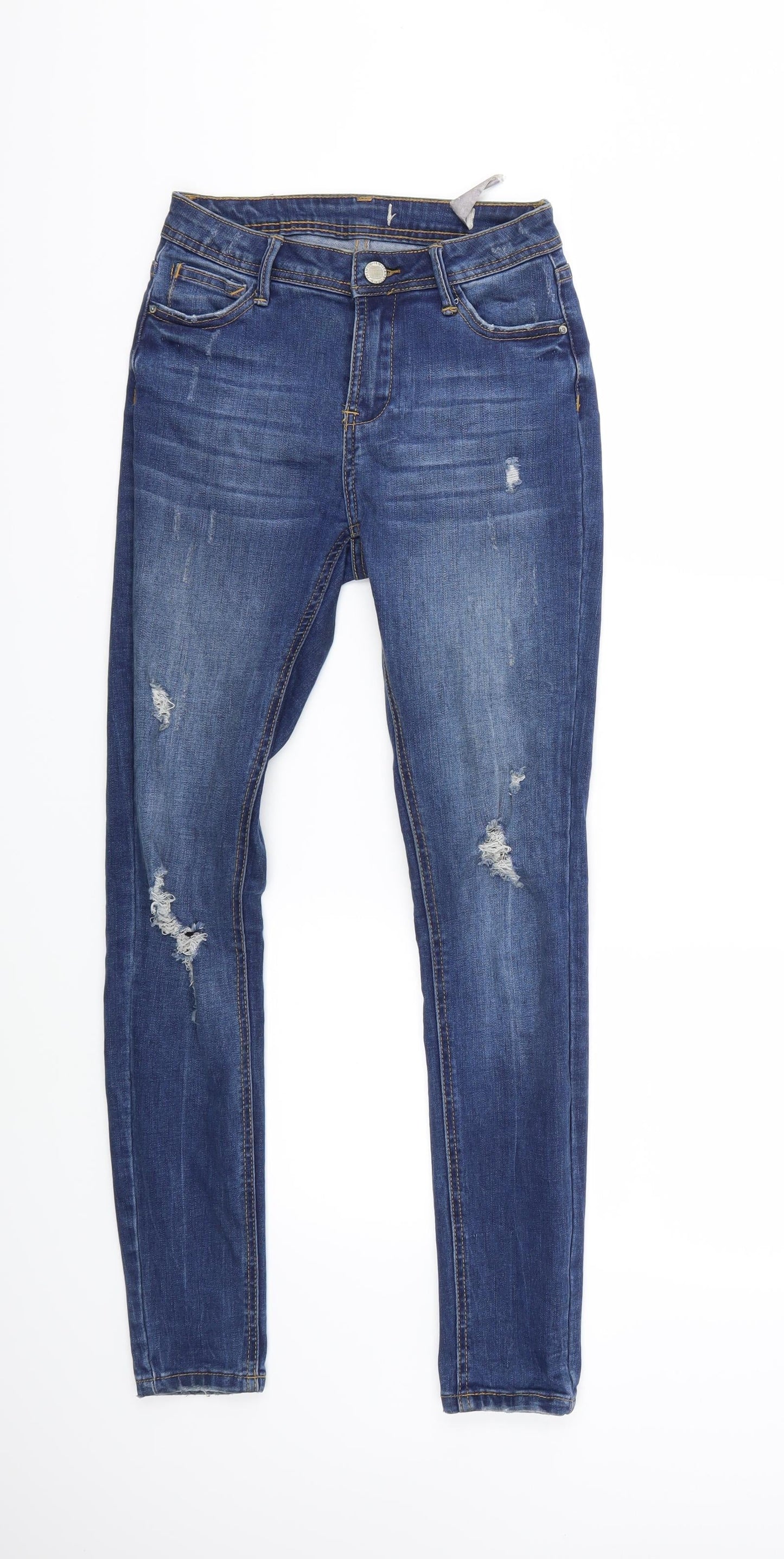 Womens UK Size 26 in Preworn Regular Fit Skinny Blue Jeans