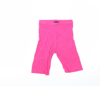 PRETTYLITTLETHING Womens Pink   Compression Shorts Size 4
