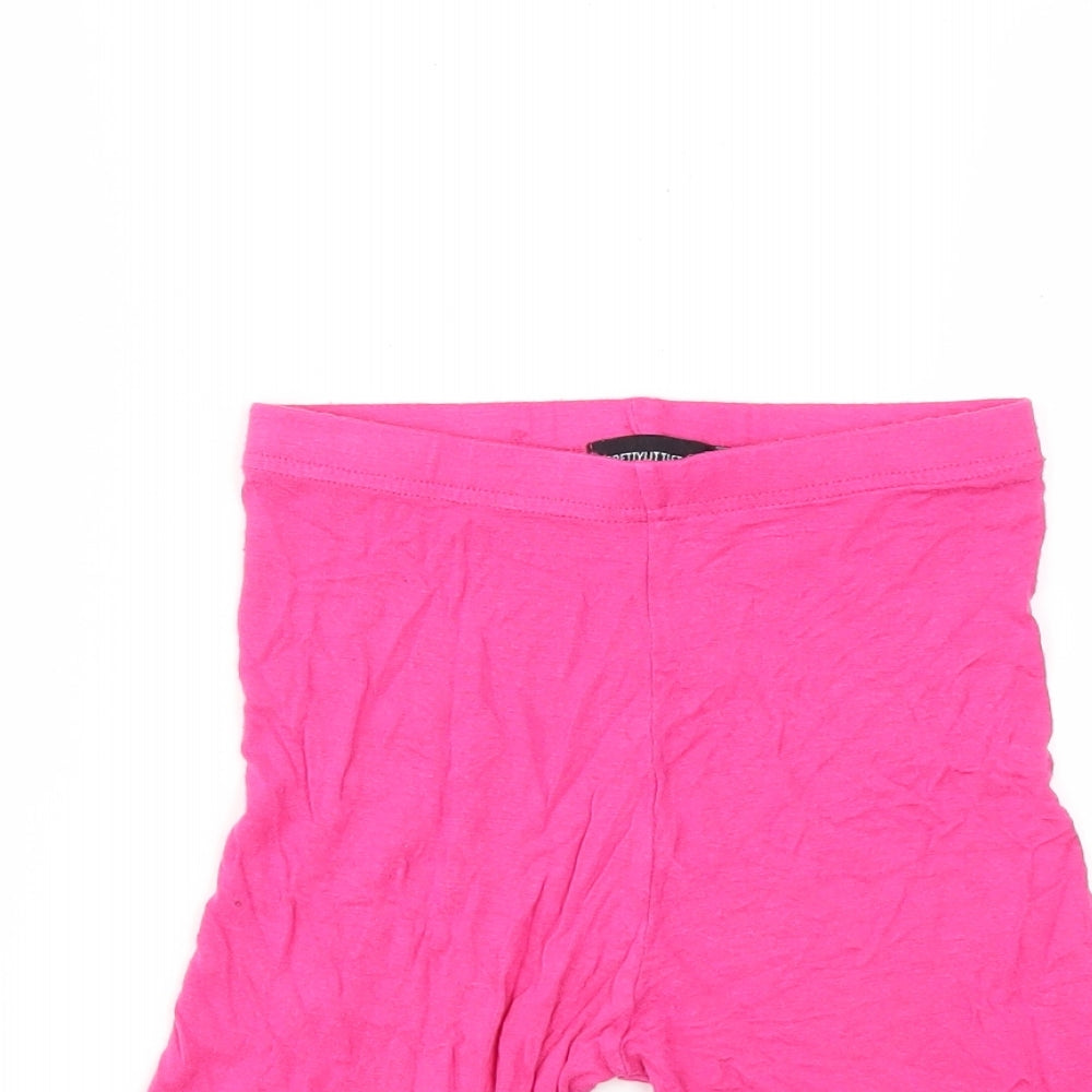 PRETTYLITTLETHING Womens Pink   Compression Shorts Size 4