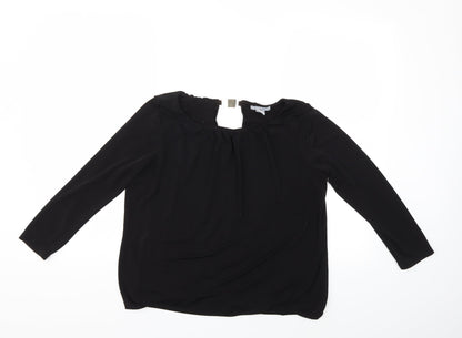 Womens UK Size M H&M Black Basic Blouse