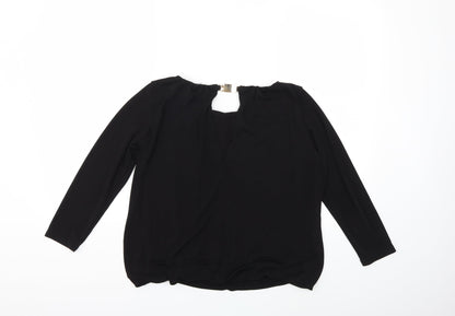 Womens UK Size M H&M Black Basic Blouse