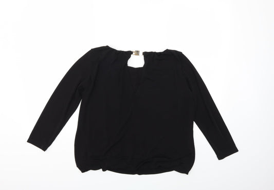 Womens UK Size M H&M Black Basic Blouse