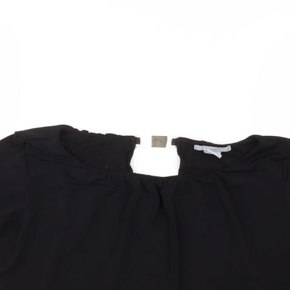 Womens UK Size M H&M Black Basic Blouse