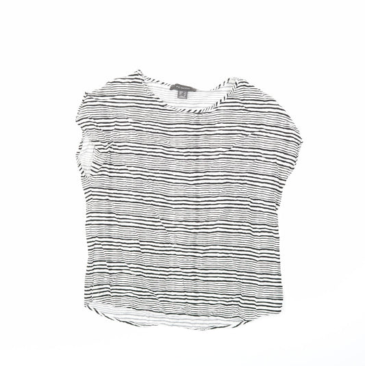 Primark Womens White Striped  Basic Blouse Size 6