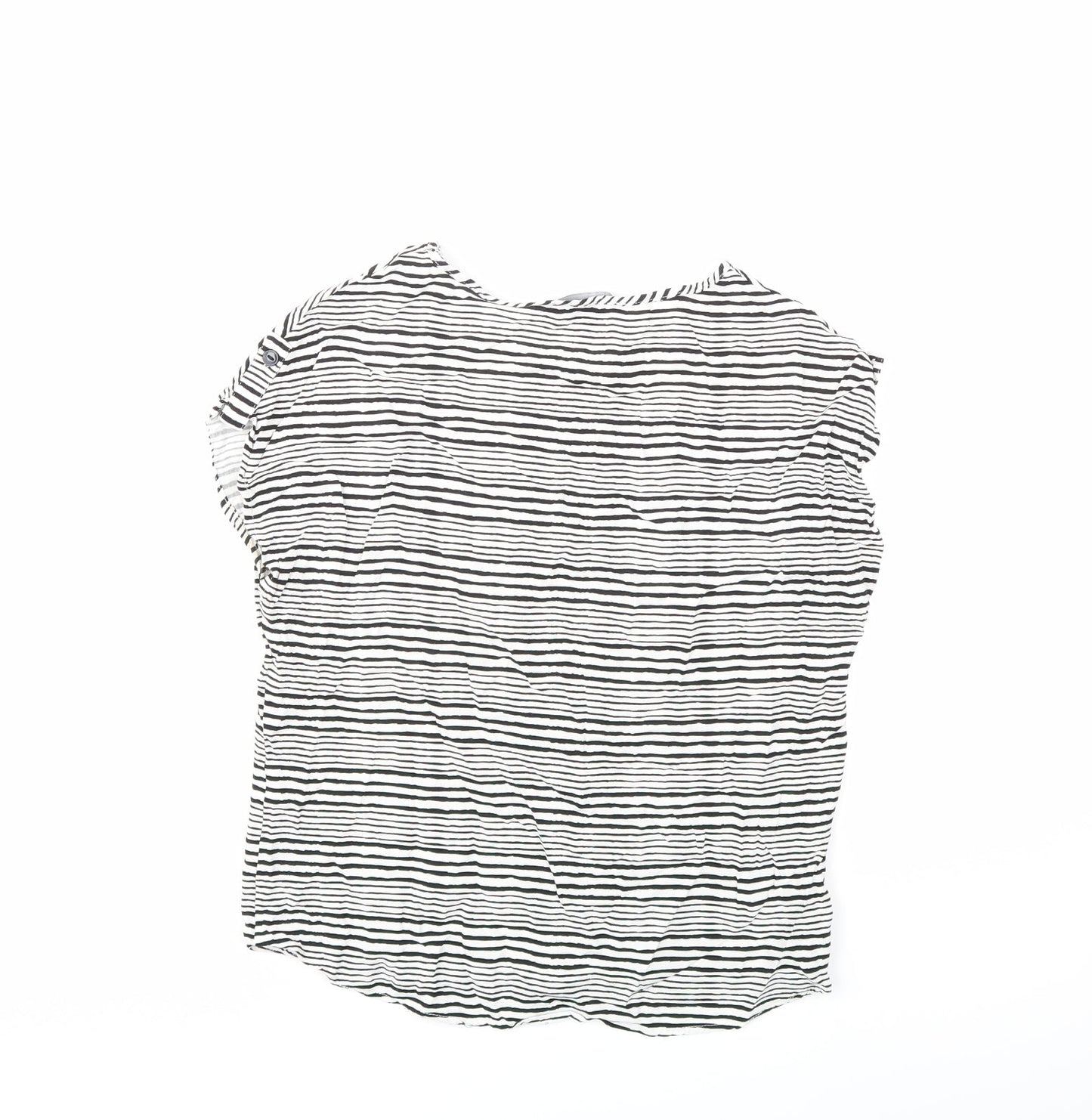 Primark Womens White Striped  Basic Blouse Size 6