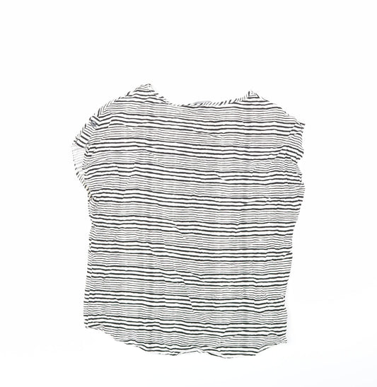 Primark Womens White Striped  Basic Blouse Size 6