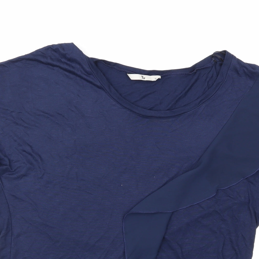 TU Womens Blue   Basic T-Shirt Size 12