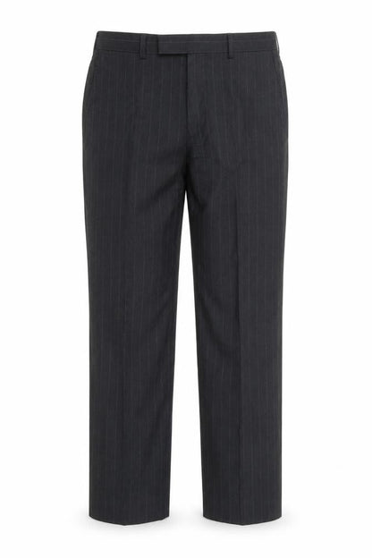 Front view of Sartorial men’s grey trousers, size 34, 29-inch leg