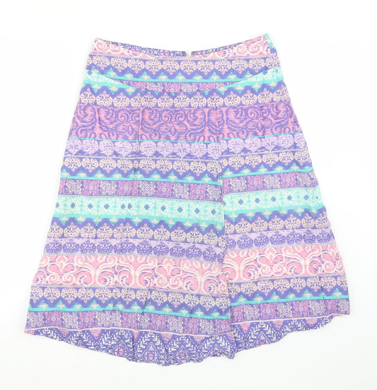 M&Co Womens Purple   A-Line Skirt Size 10