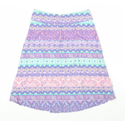 M&Co Womens Purple   A-Line Skirt Size 10