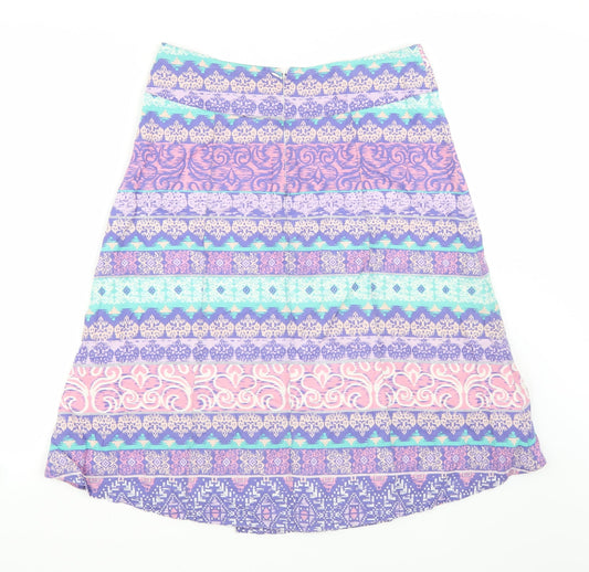 M&Co Womens Purple   A-Line Skirt Size 10