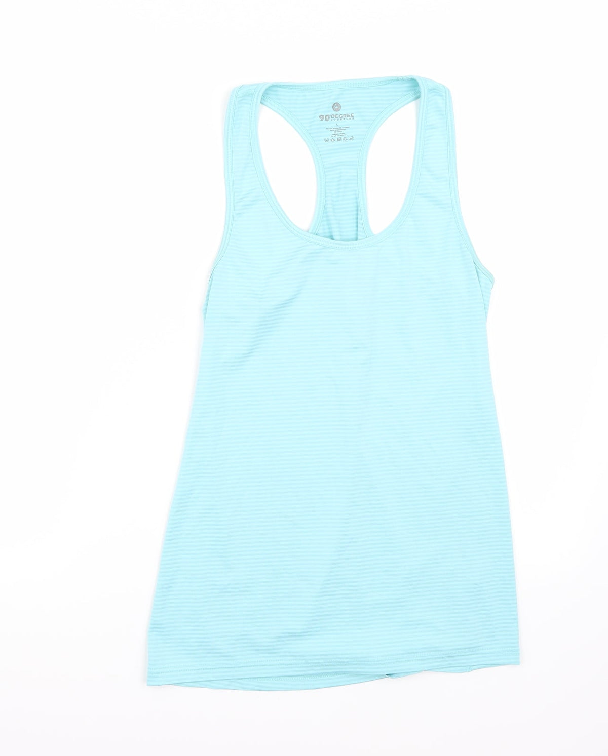Front view of 90 Degree women’s blue basic tank, size L