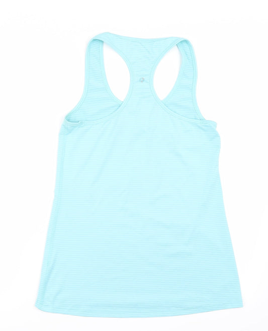 Back view of 90 Degree women’s blue basic tank, size L
