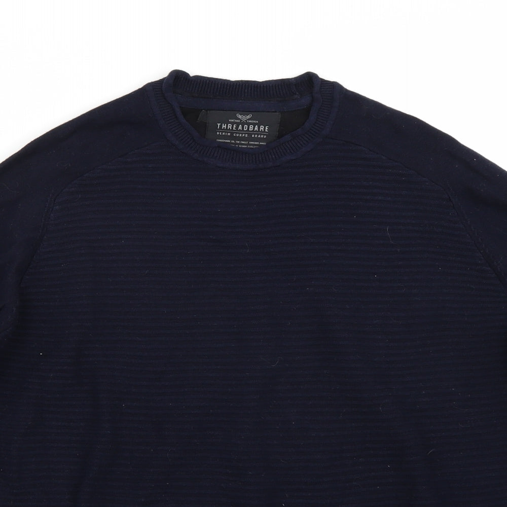 Threadbare Mens Blue   Pullover Jumper Size L