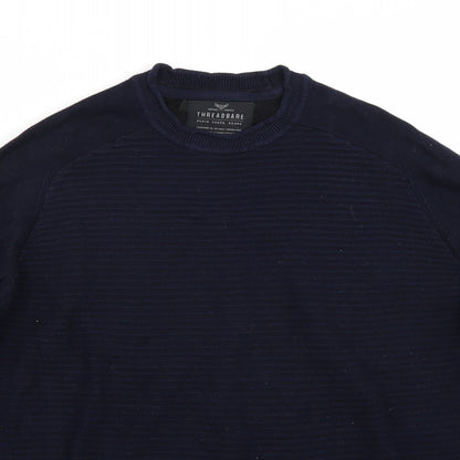 Threadbare Mens Blue   Pullover Jumper Size L