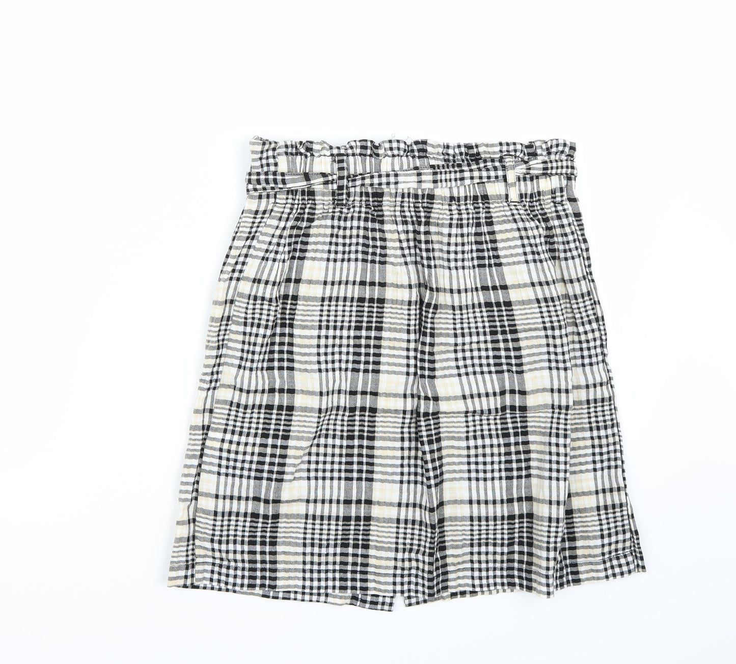 Newlook Womens White Check  A-Line Skirt Size 8