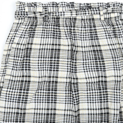 Newlook Womens White Check  A-Line Skirt Size 8