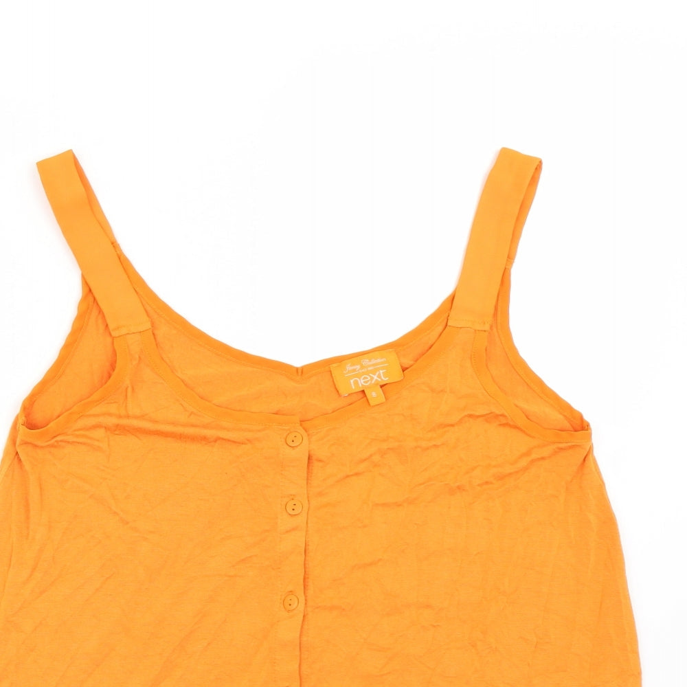 Womens UK Size 8 NEXT Orange Basic Tank