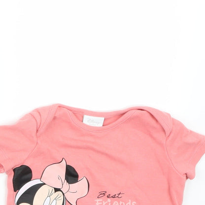 Disney Baby Girls Pink   Basic T-Shirt Size 6-9 Months
