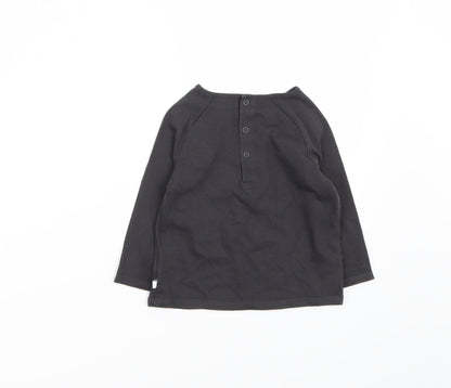 Back view of Next boys’ grey basic t-shirt, size 6-9, months