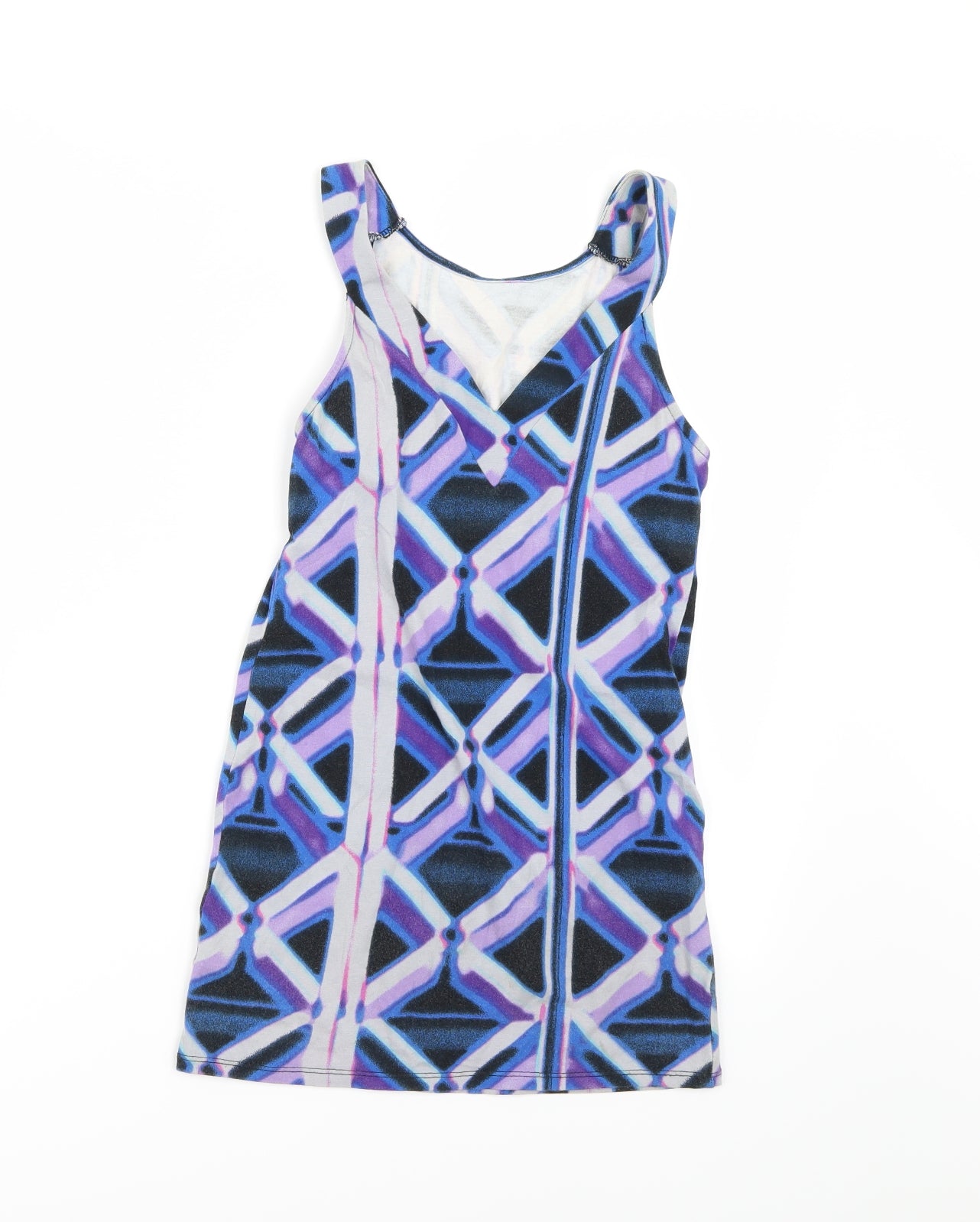 Womens UK Size 8 Topshop Blue Basic Tank