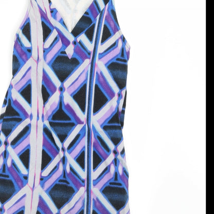 Womens UK Size 8 Topshop Blue Basic Tank