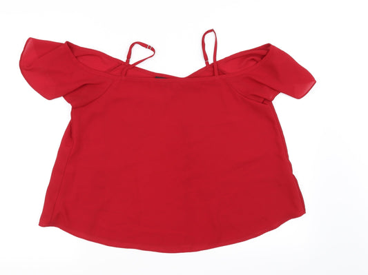 CAMEO ROSE   Womens Red   Basic Blouse Size 10