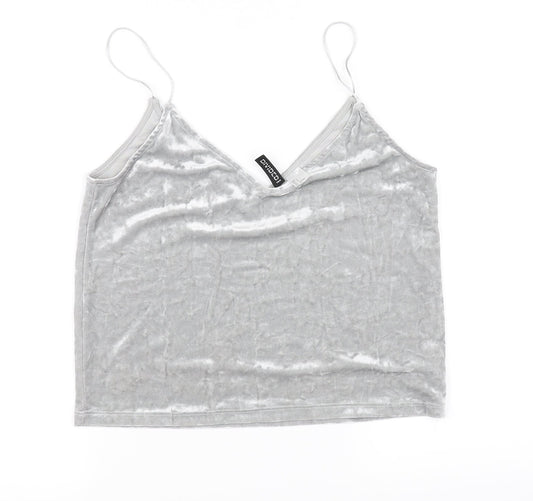 Divided Womens Grey   Basic T-Shirt Size 8