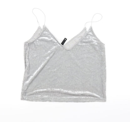 Divided Womens Grey   Basic T-Shirt Size 8