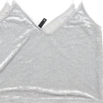 Divided Womens Grey   Basic T-Shirt Size 8