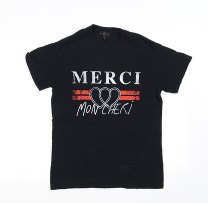 Topshop Mens Black    T-Shirt Size S