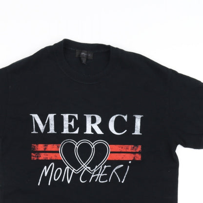 Topshop Mens Black    T-Shirt Size S