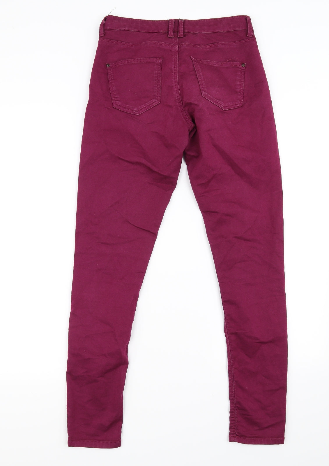Topshop Womens Purple   Straight Jeans Size 26 in L30 in