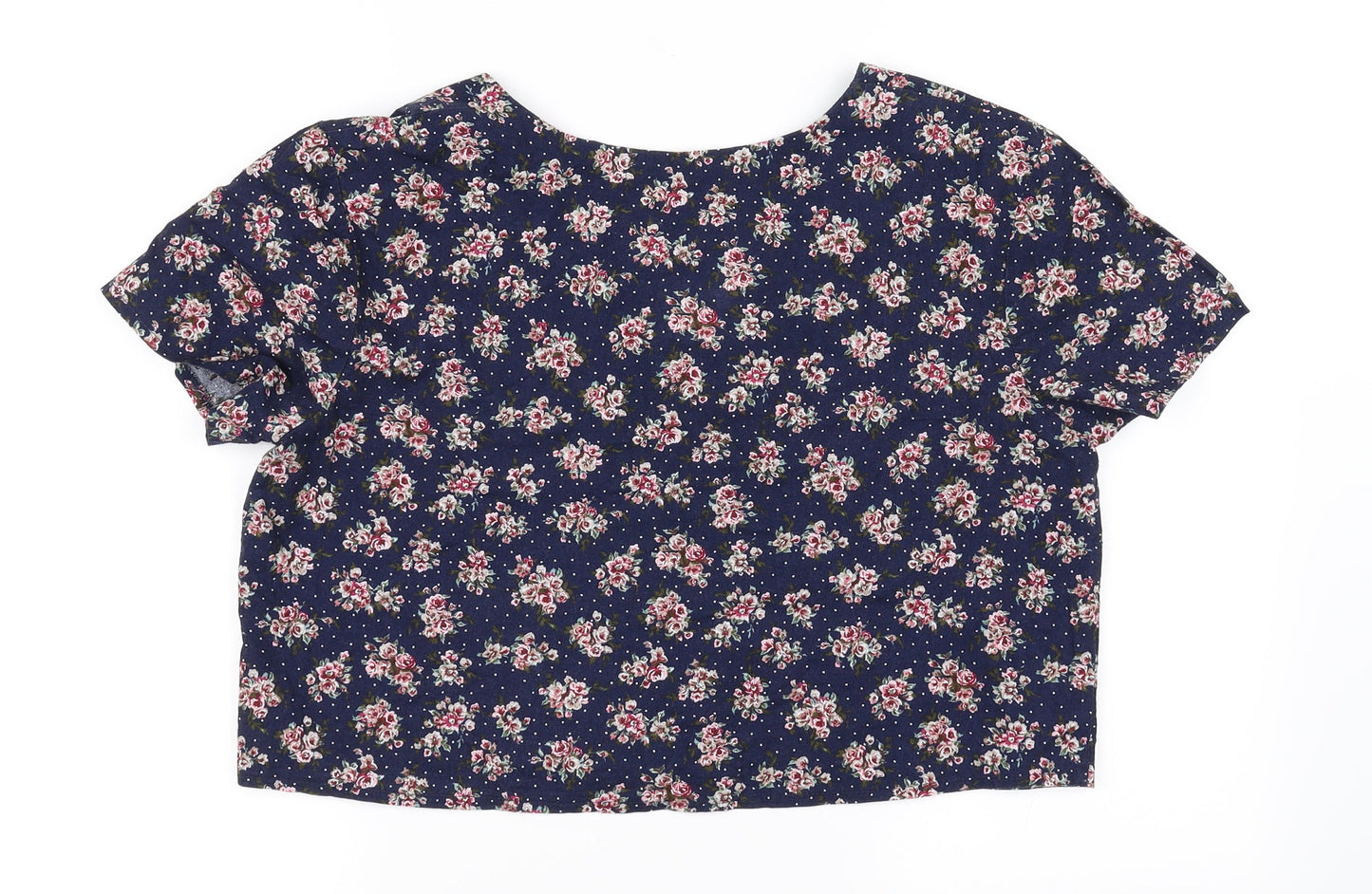Womens UK Size 16 Nightingales Blue Basic Button-Up
