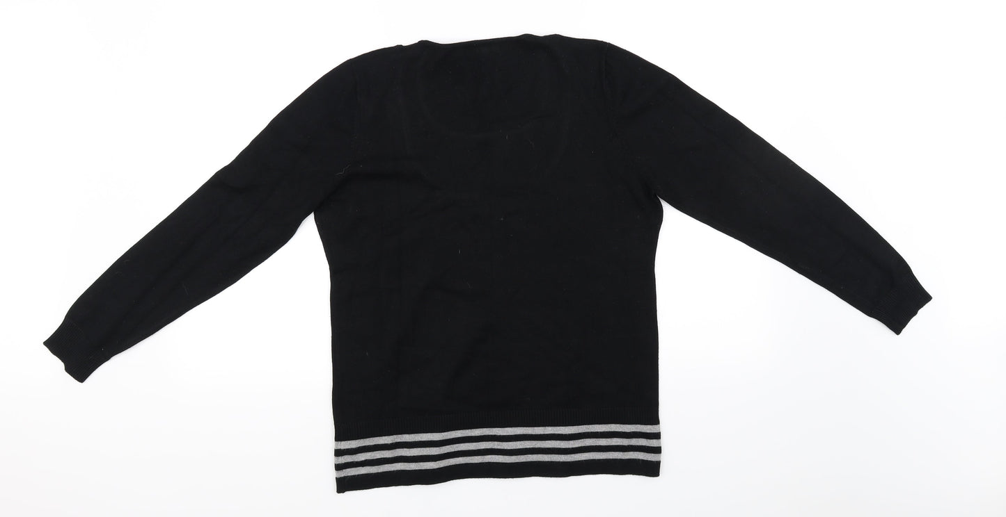 shine fashion Womens Black   Pullover Jumper Size M