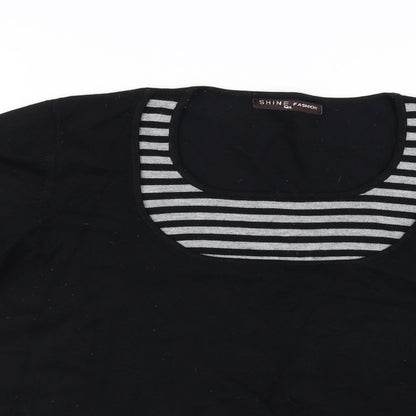 shine fashion Womens Black   Pullover Jumper Size M
