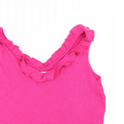 Womens UK Size L Preworn Pink Basic Tank