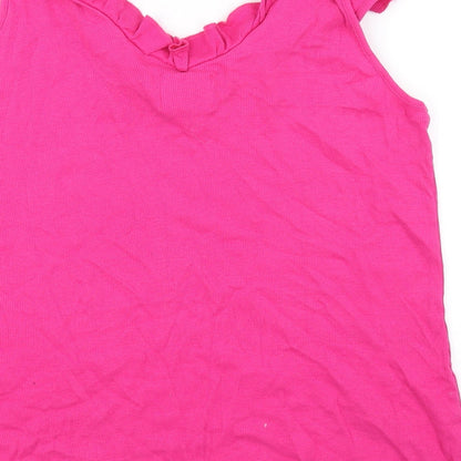 Womens UK Size L Preworn Pink Basic Tank