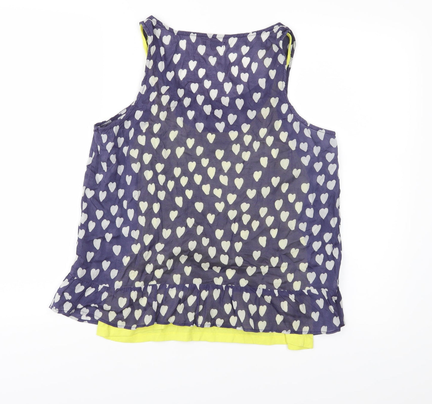 Johnnie B Womens Blue Polka Dot  Basic Blouse Size L