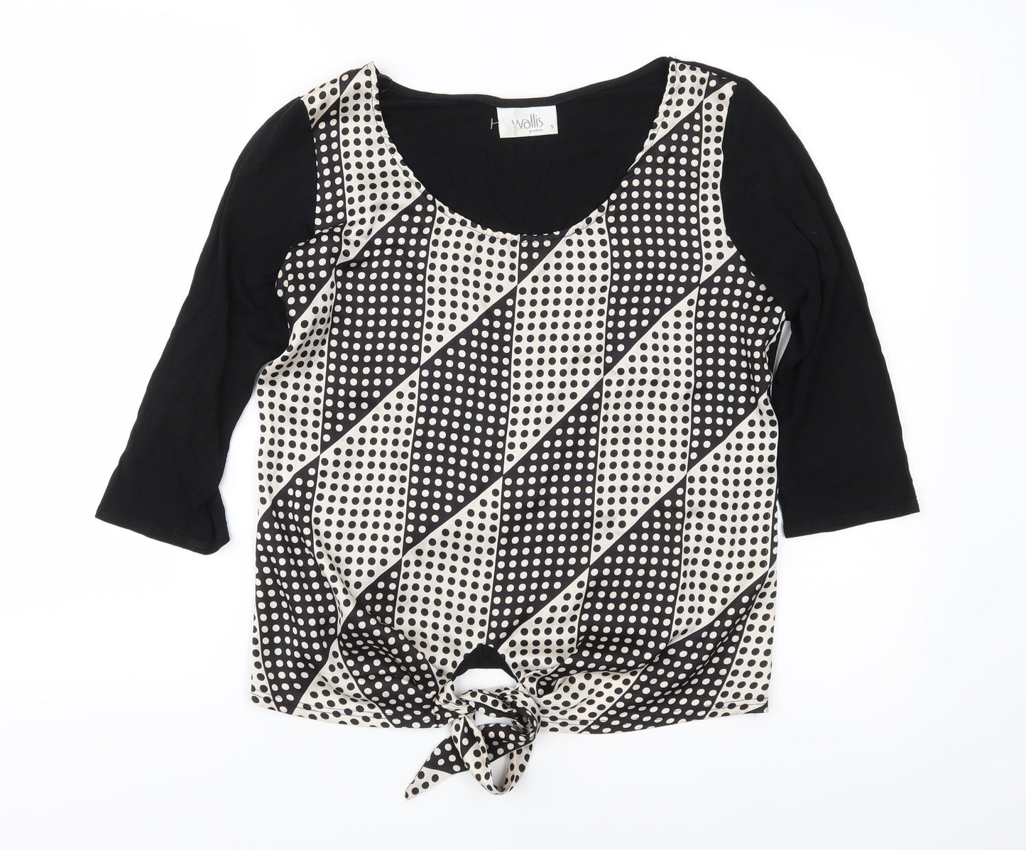 Womens UK Size S Wallis Black Basic Blouse